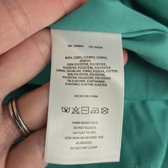 Anthropologie Mare Mare Off The Shoulder Green Puff Sleeve Mini Dress - Picture 7 of 8